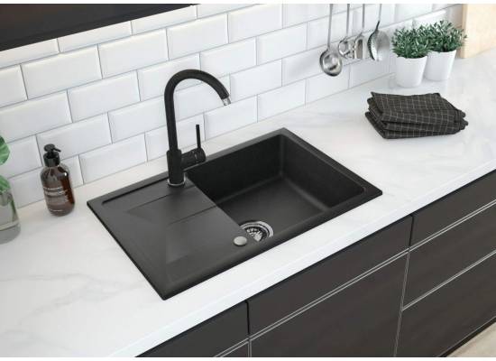 DEANTE ZRD_2113 ZLEW. LEDA GRAFITOWY GRANIT 1K Z/O 670x440x152, 3,5