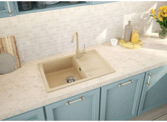 DEANTE ZRD_7113 ZLEW. LEDA PIASKOWY GRANIT 1K Z/O 670x440x152, 3,5