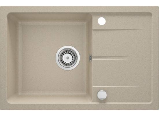 DEANTE ZRD_7113 ZLEW. LEDA PIASKOWY GRANIT 1K Z/O 670x440x152, 3,5" + OSPRZĘT
