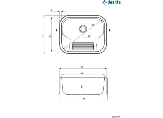 Komora gospodarcza DEANTE ZYK0100 stal