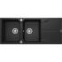 DEANTE ZQN_2213 ZLEW.ANDANTE GRAFITOWY GRANIT 2K Z/O 1160x500x210, 3,5"+SPACE SAVER