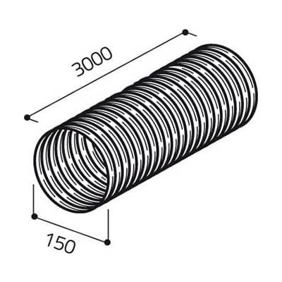 Rura ELICA okrągła elastyczna 150x3000 mm (1052AD)