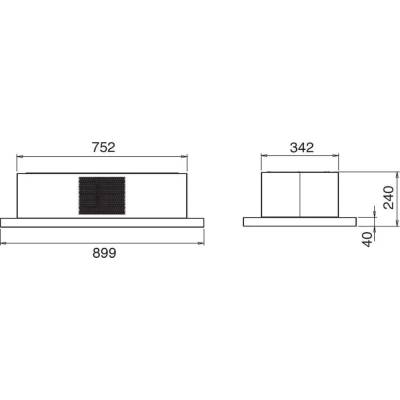 Okap sufitowy ELICA CLOUD SEVEN IX/F/90 (pochłaniacz) stal nierdzewna + biała maskownica (PRF0141953)