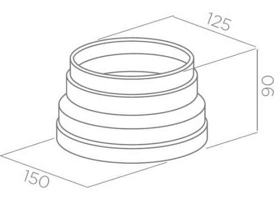 Łącznik ELICA okrągły Ø150-Ø125 mm (1052M)