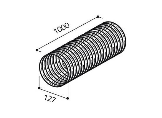 Rura ELICA okrągła elastyczna Ø125x1000 mm (1052N)