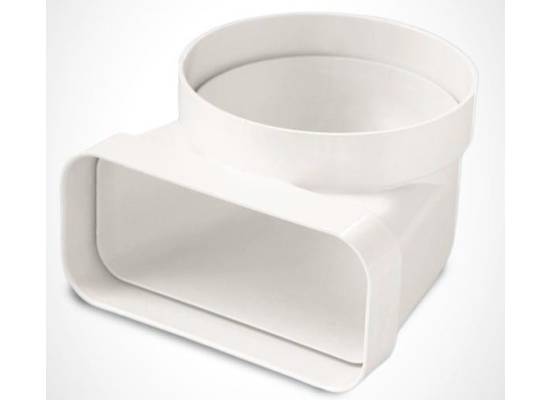 Kolanko ELICA poziome prostokątne 150x70 Ø125 mm (1052Q)
