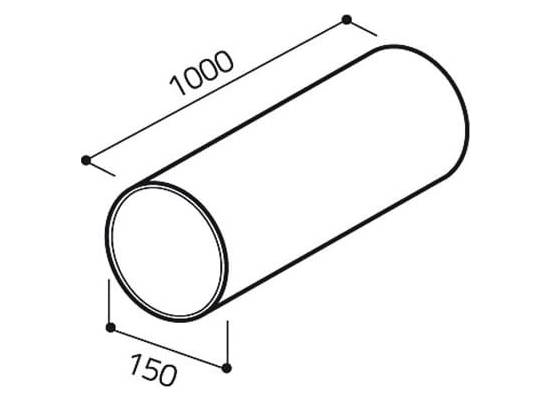 Rura ELICA okrągła Ø150x1000 mm (1053W)