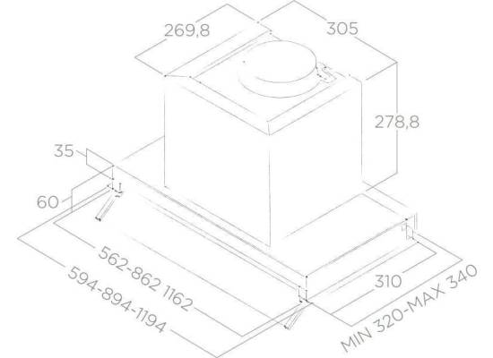 _kupon RABAT %_|_wysyłka 24H*_| Okap do zabudowy ELICA BOXIN IX/A/60 stal nierdzewna | 370 m3/h (PRF0097835B)