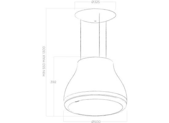 _kupon RABAT %_| Okap wyspowy ELICA SHINING RUST/F/50 metal z efektem rdzy | 460 m3/h (PRF0120528A)