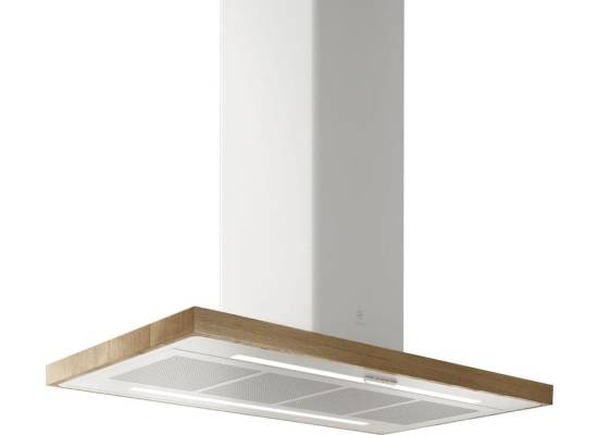 _kupon RABAT %_| Okap wyspowy ELICA BIO ISLAND WH/A/120 ROVERE biały + rama dąb | 680 m3/h (PRF0148081A)