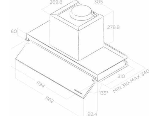 _kupon RABAT %_| Okap do zabudowy ELICA BOXIN NO DRIP IX/A/90 stal nierdzewna | 680 m3/h (PRF0156613A)