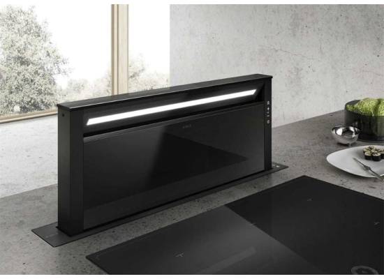 _kupon RABAT %_| Okap blatowy ELICA downdraft GETUP BL MAT/A/90 czarny mat + czarne szkło | 720 m3/h (PRF0162784)
