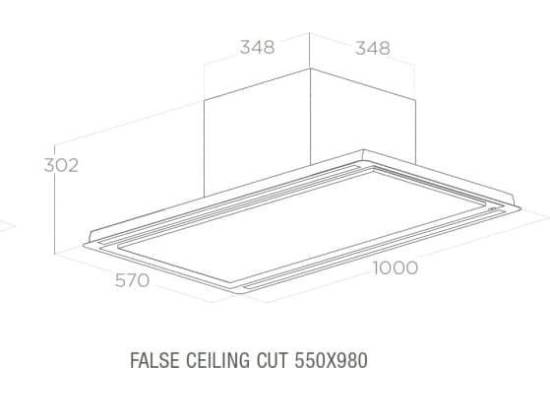 _kupon RABAT %_| Okap sufitowy ELICA HILIGHT-X IX/A/100 H30 stal nierdzewna (30 cm wysokość) | 770 m3/h (PRF0163520A)