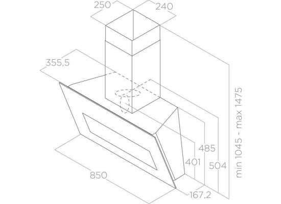 _kupon RABAT %_| Okap przyścienny ELICA BLOOM-S DEKT/A/85 gres dekton | 700 m3/h (PRF0164475A)