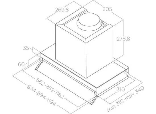 _kupon RABAT %_|_wysyłka 24H*_| Okap do zabudowy ELICA BOXIN LX/BL MAT/A/60 czarny mat | 620 m3/h (PRF0172166)