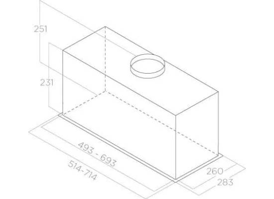 _kupon RABAT %_| Okap do zabudowy ELICA FOLD BL/A/52 czarny | 580 m3/h (PRF0181960)