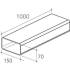 Rura ELICA prostokątna 150x70x1000 mm (1052A)