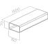 Rura ELICA prostokątna 150x70x1500 mm (1052B)