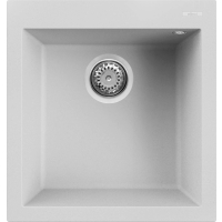 Zlew ELLECI QUADRA 102 bianco (G68) GRANITEK (LGQ10268) *** zamów wycięcie otworów GRATIS ***