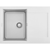 Zlew ELLECI EASY 135 bianco (G68) GRANITEK (LGY13568) *** zamów wycięcie otworów GRATIS ***