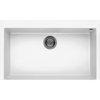 Zlew ELLECI QUADRA 130 white (K96) KERATEK (LKQ13096) *** zamów wycięcie otworów GRATIS ***