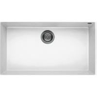 Zlew ELLECI QUADRA 130 BSO white (K96) KERATEK (LKQ13096BSO)