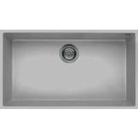 Zlew ELLECI QUADRA 130 BSO aluminium (M79) METALTEK (LMQ13079BSO)