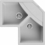 Zlew ELLECI UNICO CORNER aluminium (M79) METALTEK (LMUCOR79) *** zamów wycięcie otworów GRATIS ***