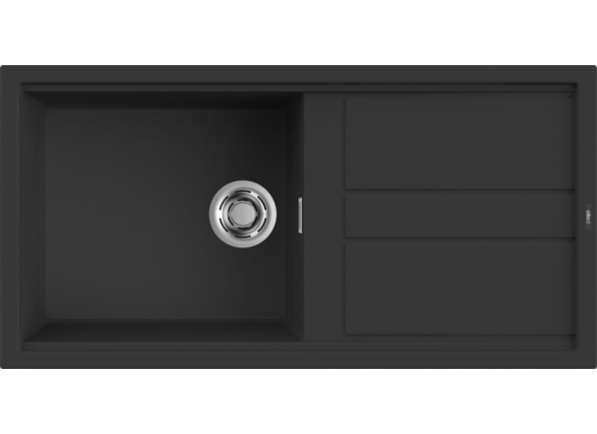 Zlew ELLECI BEST 480 nero (G40) GRANITEK (LGB48040) *** zamów wycięcie otworów GRATIS ***