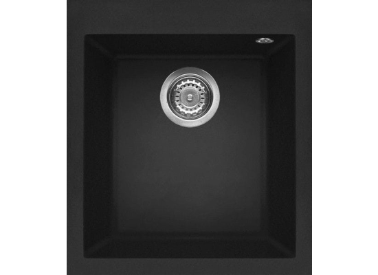 Zlew ELLECI QUADRA 100 nero (G40) GRANITEK (LGQ10040) *** zamów wycięcie otworów GRATIS ***