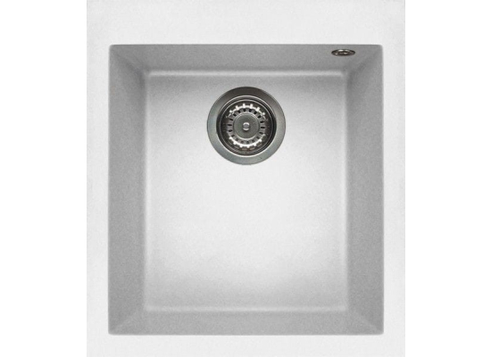 Zlew ELLECI QUADRA 100 bianco (G68) GRANITEK (LGQ10068) *** zamów wycięcie otworów GRATIS ***
