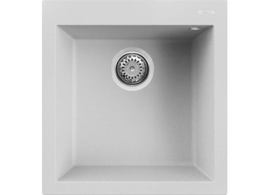 Zlew ELLECI QUADRA 102 bianco (G68) GRANITEK (LGQ10268) *** zamów wycięcie otworów GRATIS ***