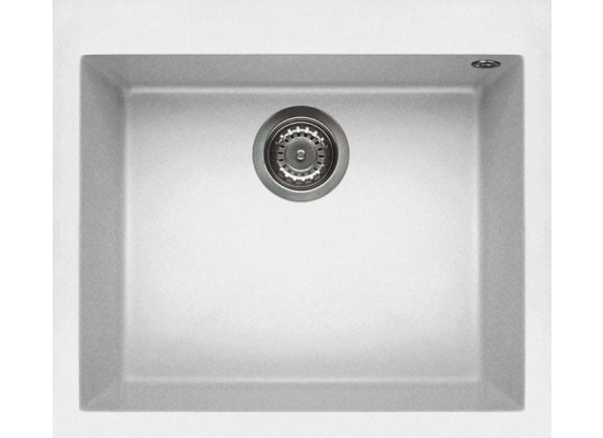 Zlew ELLECI QUADRA 105 bianco (G68) GRANITEK (LGQ10568) *** zamów wycięcie otworów GRATIS ***