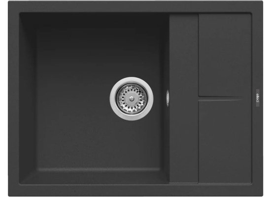 Zestaw ELLECI | zlew UNICO 125 + bateria C01 CADDY | nero G40 (LGU12540+MGKC0140)