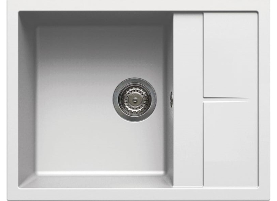 Zlew ELLECI UNICO 125 bianco (G68) GRANITEK (LGU12568) *** zamów wycięcie otworów GRATIS ***
