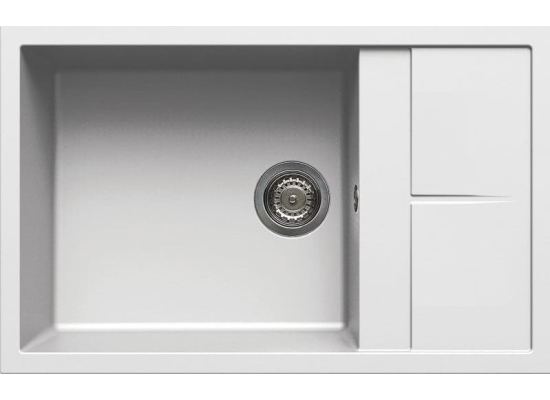 Zlew ELLECI UNICO 310 bianco (G68) GRANITEK (LGU31068) *** zamów wycięcie otworów GRATIS ***