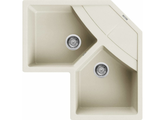 Zlew ELLECI UNICO CORNER bianco antico (G62) GRANITEK (LGUCOR62) *** zamów wycięcie otworów GRATIS ***