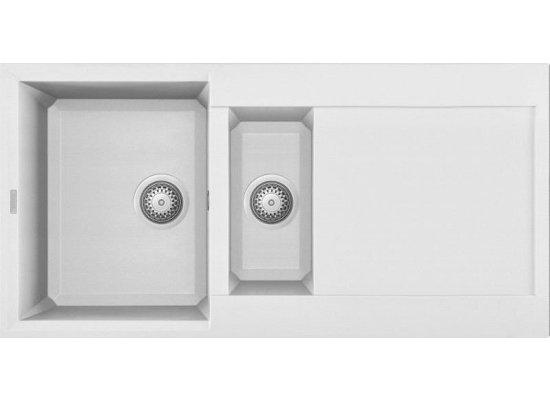 Zlew ELLECI EASY 475 bianco (G68) GRANITEK (LGY47568) *** zamów wycięcie otworów GRATIS ***