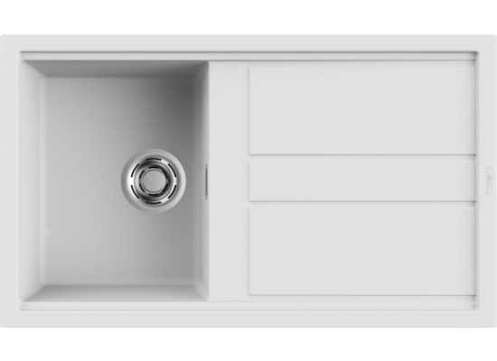 Zlew ELLECI BEST 400 white (K96) KERATEK (LKB40096) *** zamów wycięcie otworów GRATIS ***