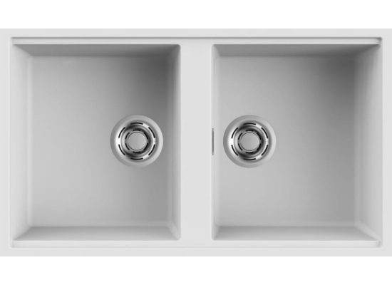 Zlew ELLECI BEST 450 BSO white (K96) KERATEK (LKB45096BSO) *** zamów wycięcie otworów GRATIS ***
