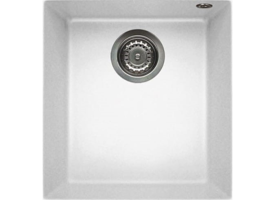 Zlew ELLECI QUADRA 100 white (K96) KERATEK (LKQ10096) *** zamów wycięcie otworów GRATIS ***