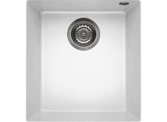 Zlew ELLECI QUADRA 100 BSO white (K96) KERATEK (LKQ10096BSO)