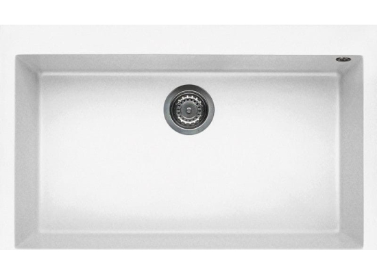 Zlew ELLECI QUADRA 130 white (K96) KERATEK (LKQ13096) *** zamów wycięcie otworów GRATIS ***