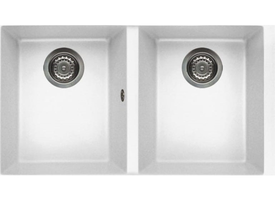 Zlew ELLECI QUADRA 350 white (K96) KERATEK (LKQ35096) *** zamów wycięcie otworów GRATIS ***