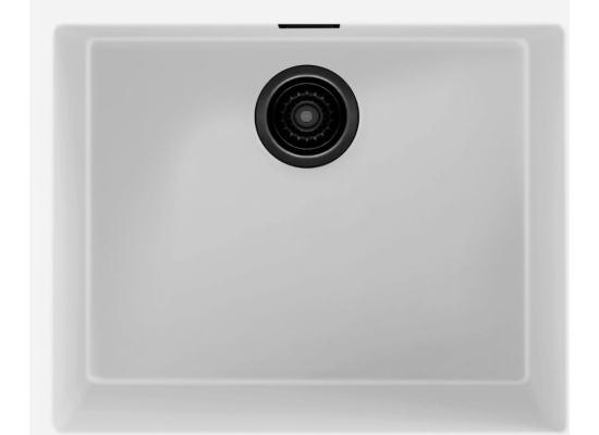 Zlew ELLECI ZEN 105 LE white (K96) KERATEK | Limited Edition (LKZ10596BKM)