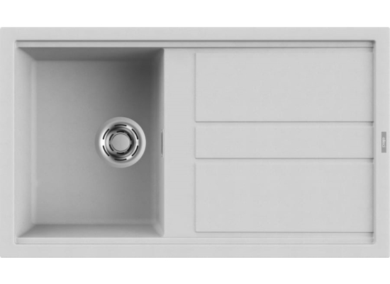 Zlew ELLECI BEST 400 aluminium (M79) METALTEK (LMB40079) *** zamów wycięcie otworów GRATIS ***