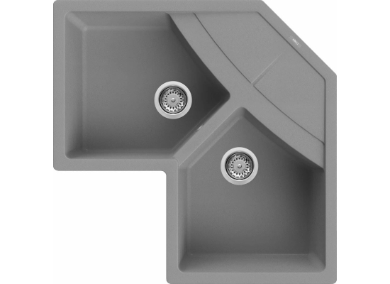 Zlew ELLECI UNICO CORNER titanium (M73) METALTEK (LMUCOR73) *** zamów wycięcie otworów GRATIS ***