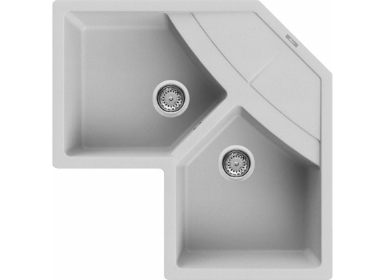 Zlew ELLECI UNICO CORNER aluminium (M79) METALTEK (LMUCOR79) *** zamów wycięcie otworów GRATIS ***