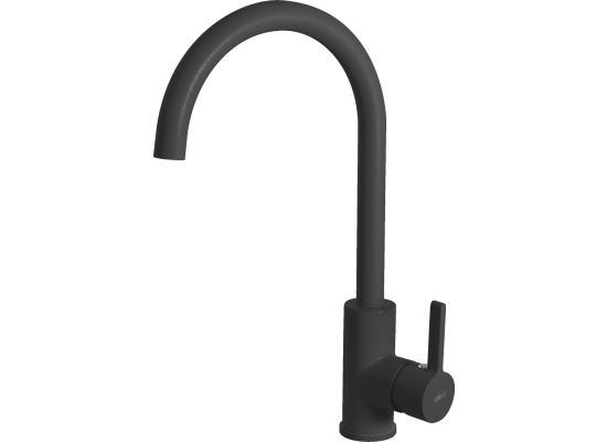 Zestaw ELLECI | zlew UNICO 125 + bateria C01 CADDY | nero G40 (LGU12540+MGKC0140)