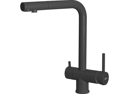 Bateria 2-obiegowa ELLECI TOURMALINE PURE nero (G40) GRANITEK (MGKTOU40)
